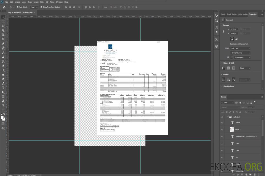Modèle Word et PDF de bulletin de paie de l'Université d'Alaska template Modèle Word et PDF de bulletin de paie de l'Université d'Alaska template